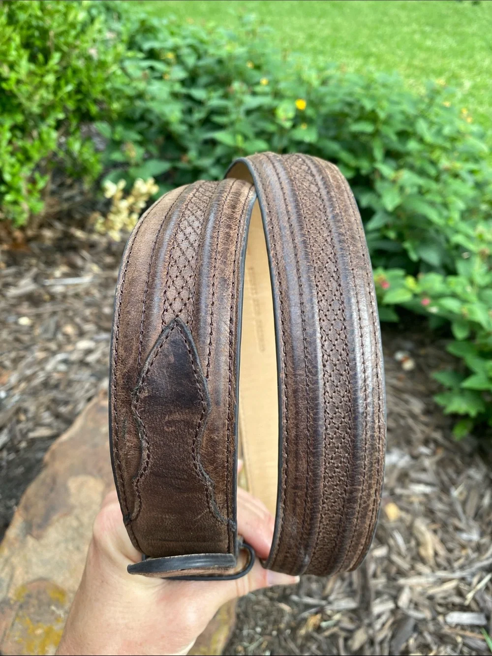 JRC & Sons Handmade Genuine Goat Leather Belt Size 44